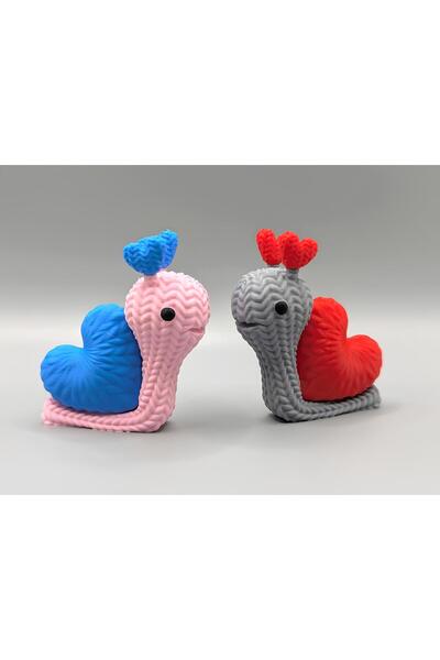 Butikİncebelli Hediyelik - Hobi Kalpli Salyangoz Boyama Seti / 6 Renk Boya / ...