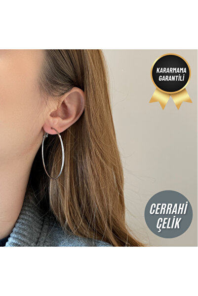 nerora Non-Tarnish Steel Gold and Silver Thin Hoop Earrings