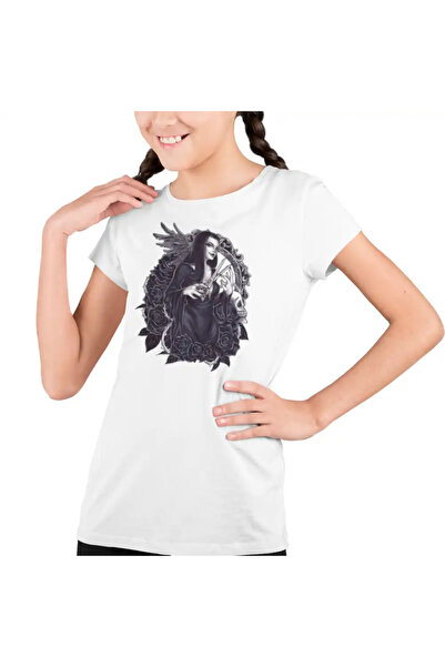 OEM Tricou Copii Fete Familia Addams Morticia Foarfec Unghii Horror Halloween...