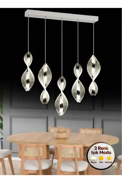 Litra Lighting Nuvola Model 5"li Gümüş 3 Renk Modu Yemek Masası Oturma Çocuk ...
