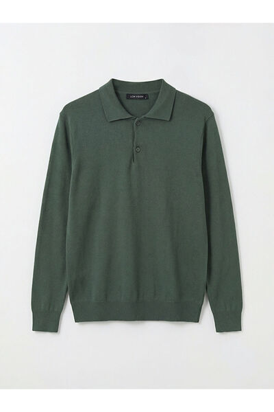 LC Waikiki Lcw Vision Green Polo Neck Men's Knitwear Sweater