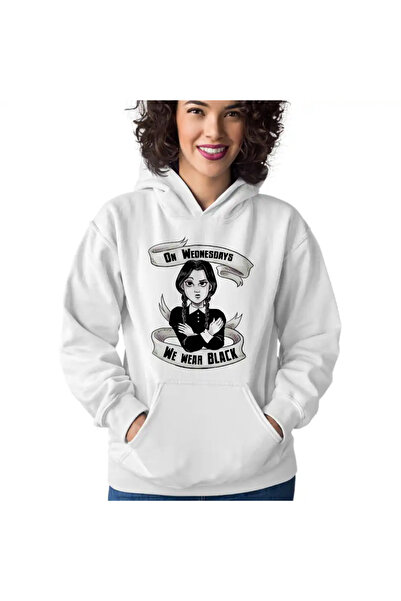 OEM Women's Hoodie The Addams Family Wednesday Wear Black Horror Halloween