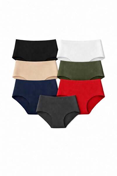 Adeniz 7’li Ekonomik Paket Extra Yüksek Bel Lazer Kesim Külot İz Yapmaz,dikiş...