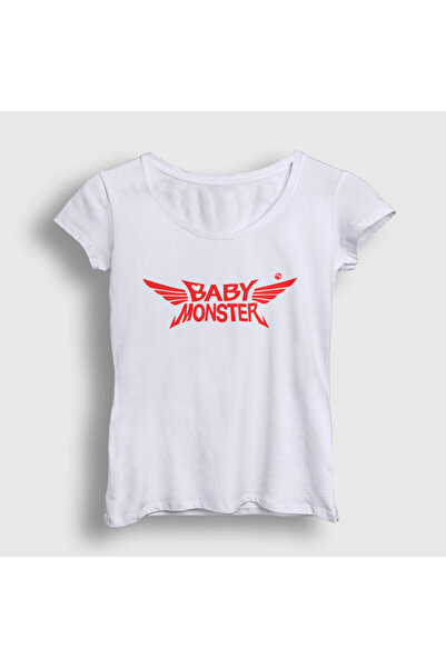 Presmono Women's White Babymonster Babymetal Logo T-Shirt 586329Tt