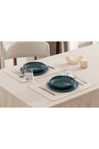 Halımax Double Washable Erasable Striped Presentation American Service Rectan...