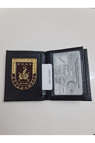 NATUREL DERİ SÖZLEŞMELİ METAL BROVELİ CÜZDAN