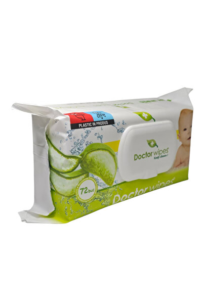 OEM Wet wipes with Aloe vera, plastic lid closure, 72 pieces, Doctor Wipe's