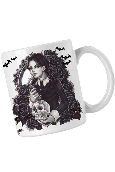 OEM Mug The Addams Family Wednesday Skull Knife Shakespeare Horror