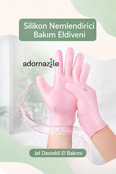 adornazzle Silikon Nemlendirici Bakım Eldiveni, Çatlak ve Kuruluk Karşıtı, Je...