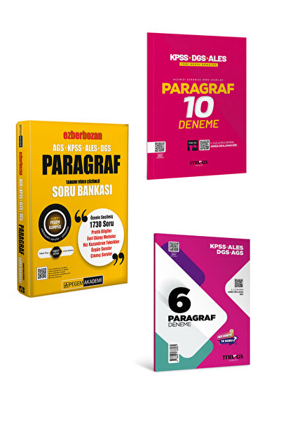 Pegem Akademi Yayıncılık 2026 Ezberbozan Paragraf Video Çözümlü Soru Bankası ...