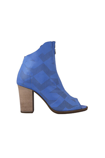 ROE&DOE Genuine Leather Laser Cut Women's Heeled Shoes