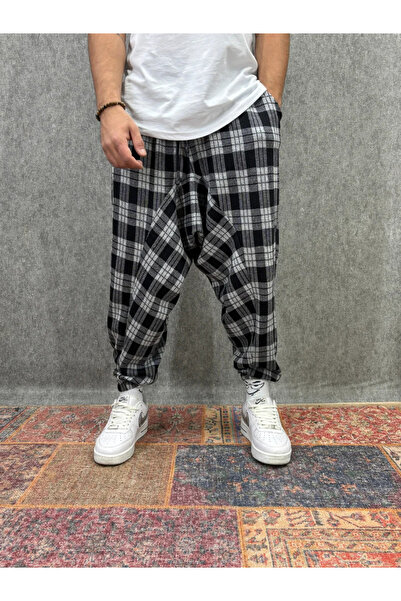 FıttingRoom Plaid Half-Shalwar with Elastic Waistband