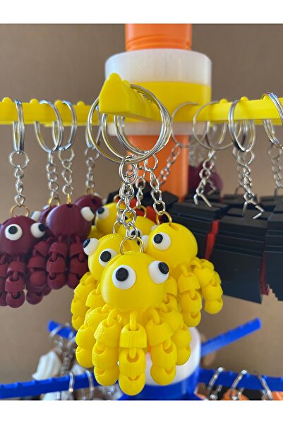 librescraft 3D Moving Octopus Cute Keychain Charm