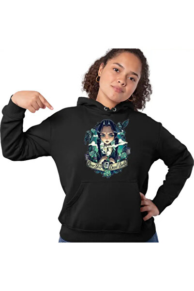 OEM Addams Family Wednesday Over Your Dead Body Horror Halloween Hoodie Women