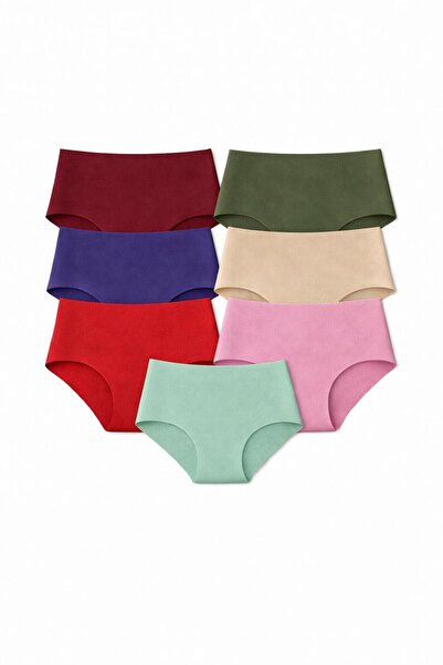 Adeniz 7’li Ekonomik Paket Extra Yüksek Bel Lazer Kesim Külot İz Yapmaz,dikiş...