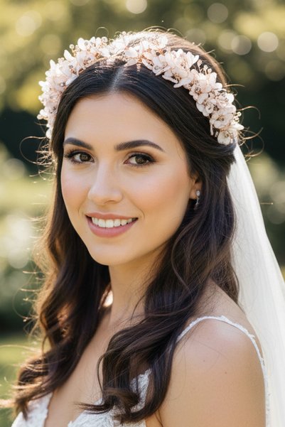 Hayalperest boncuk Bridal Crown Pearl Flower Bridal Hair Accessory Engagement Henna Crown