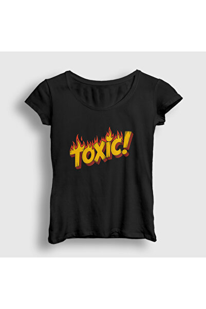 Presmono Women's Black Toxic Gift Lover Valentine's Day T-Shirt 589533Tt