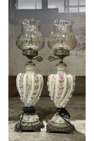 hediye Esterhomedecor 2-Piece Embossed Flower Lampshade