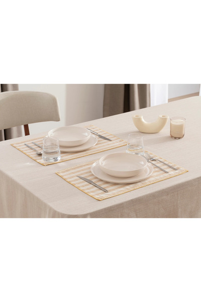 Halımax Double Washable Erasable Striped Presentation American Service Rectan...