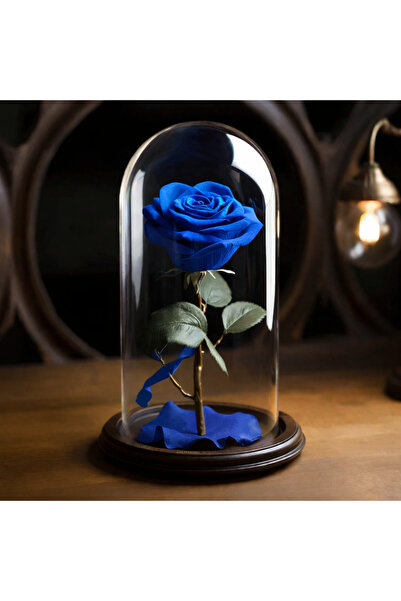 naniland.ro Trandafir criogenat în cupolă de sticlă, cu bază elegantă