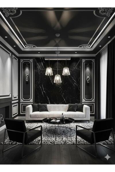 BİAVİZE 3 LÜ KRİSTAL TAŞLI GRİ KROMLU MODERN SARKIT AVİZE