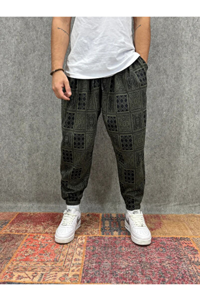 FıttingRoom Elastic Waist Pleated Patterned Half-Shalwar