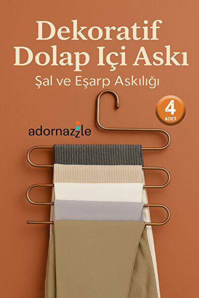 KCA HOME 4 dekorativne vješalice za ormarić, 5-slojna vješalica za pantalone,...