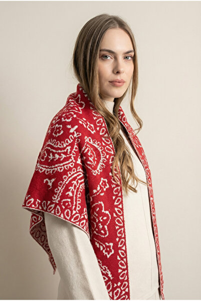 Shophia Women's Triangle Patterned Reversible Knit Shawl