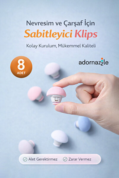 KCA HOME Nevresim ve Çarşaf İçin Sabitleyici Klips, Kolay Montajlı Düzenleyic...