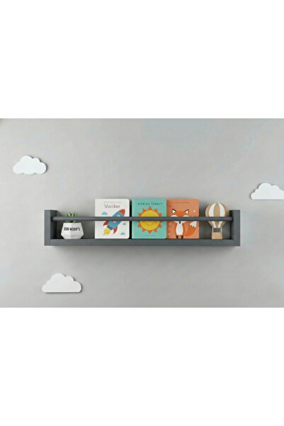 EGN WOODS 60X9 1-Piece Mdf Anthracite Baby Room Organizer Children's Room Mon...