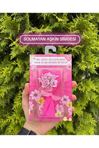 OBLİVİON Love Flowers Tasarım Mini Buket Çiçek Aynalı HEDİYE