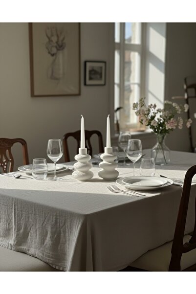 Plaster Crafts 2'li Set Modern Bubble Şamdan & Mumluk