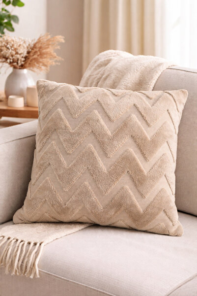 Valoroso Tekstil Wellsoft Punch Panç Desen Fermuarlı Kırlent Kılıfı – Kabartm...