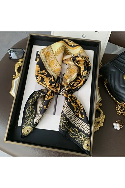 Accessories Hei Black Antique Patterned Stylish Silk-Look Women's Accessory S...