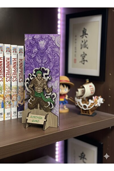 allywood Cehennemin Kralı: Roronoa Zoro "King of Hell" Ahşap Stand