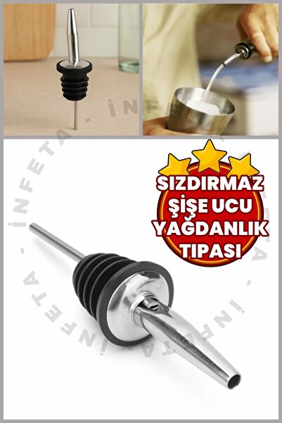 İnfeta 2 Pieces Leak-Proof Bottle Stopper Oil Dispenser Spout Compatible with...