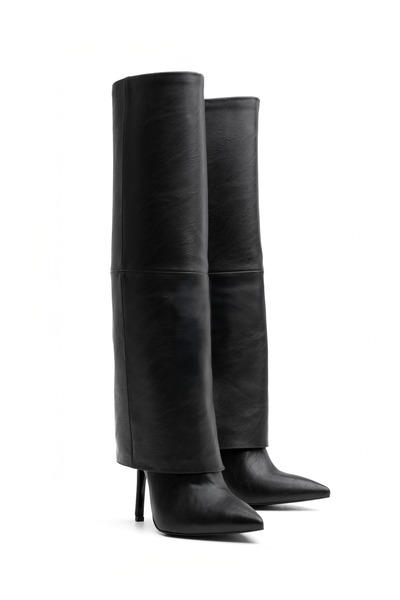 MARY Comfortable Stylish High-Heeled Long Boots Pointed Toe Thin Heeled Women...