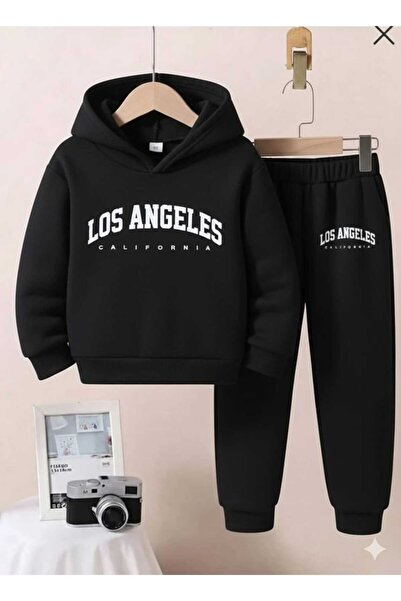 Nice Clothes Set trening pentru copii cu glugă UNISEX LOS ANGELES PRINT
