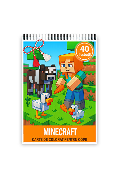 Legendary Gifts Coloring book, A5 format, with metal spiral, model: Minecraft