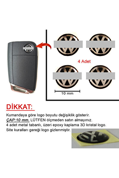 ErciyasOTO شعار تحكم عن بعد لسيارات فولكس فاجن 4 قطع لطرازات باسات وجولف وبول...