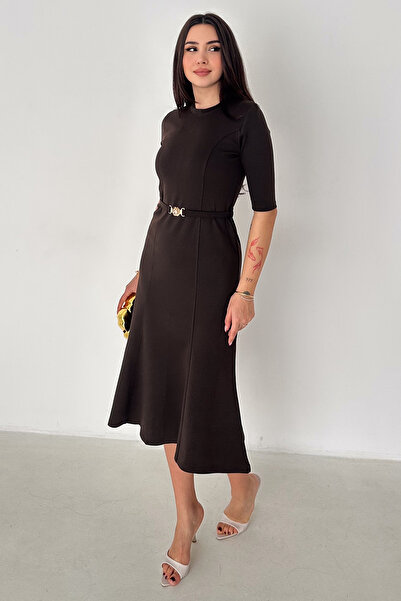 Noa&Noa Rochie midi cu detaliu curea pentru femei – Eleganță cu curea