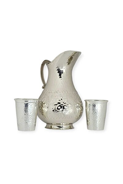 Zinnun Bakır Sürahi Bardak Takımı (Bardak 2 Li )