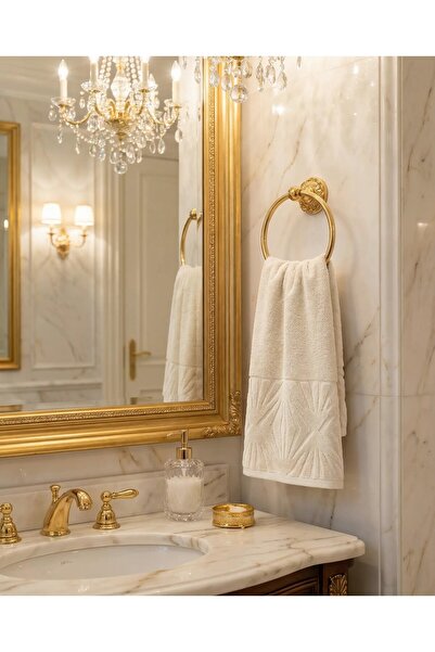 serelya منشفة يد من صدف المحار - 50×90 سم، 250 جرام، 100% قطن