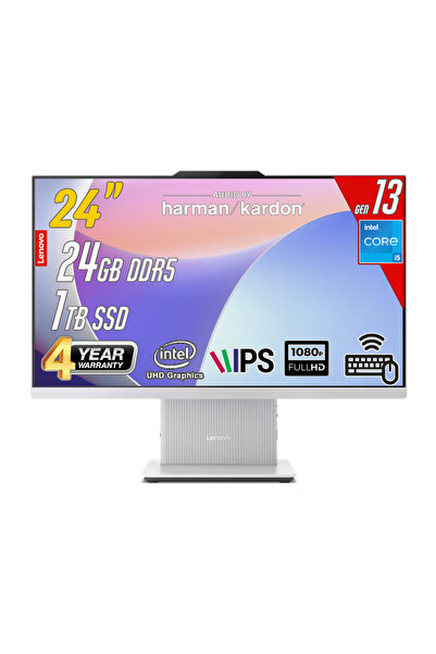 LENOVO IdeaCentre 24IRH9 Intel Core i5-13420H 24GB 1TB 23.8 FHD FreeDos Beyaz...