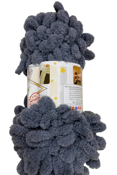 Alize Puffy Hand Knitting Yarn - 53 Gray - 1 Piece - 100 Gr - Finger Knitting...