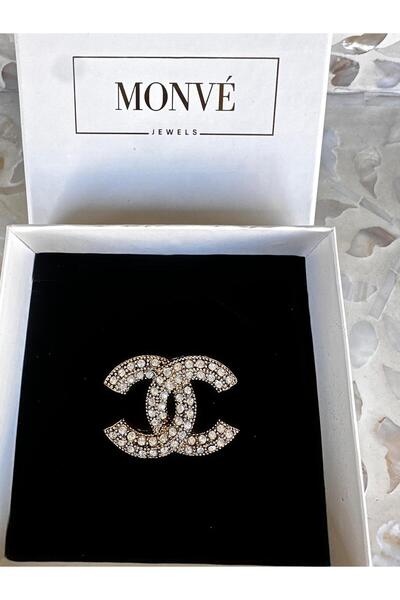 MONVEJEWELS İnci Detaylı CC Model Broş