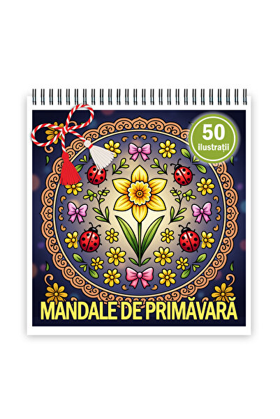 Legendary Gifts Coloring book, A5 format, with metal spiral, pattern: Spring ...