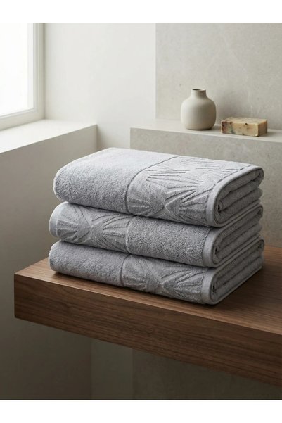 serelya 2-Pack Mussel Hand Towel - 50X90 Cm, 250 Gr, 100% Cotton