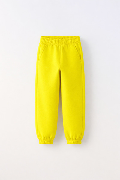 fasardi Unisex Children's Basic Sweatpants 3 Thread Non-Sharandon Fabric Elas...