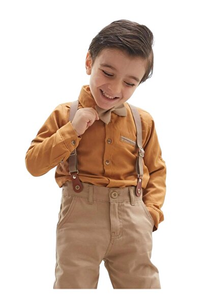 Egelite Хлопчачий костюм з підтяжками та сорочкою, 4-5-6-7-8 років, з бабочко...